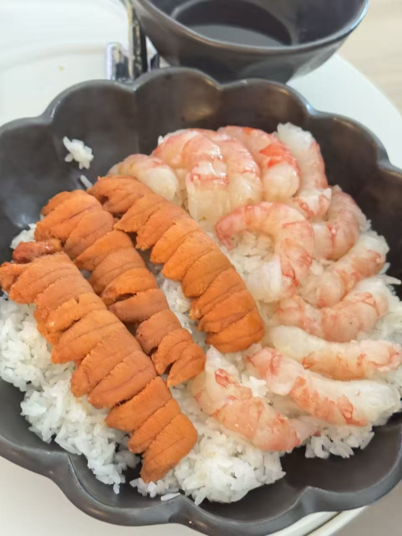 自制海胆甜虾丼